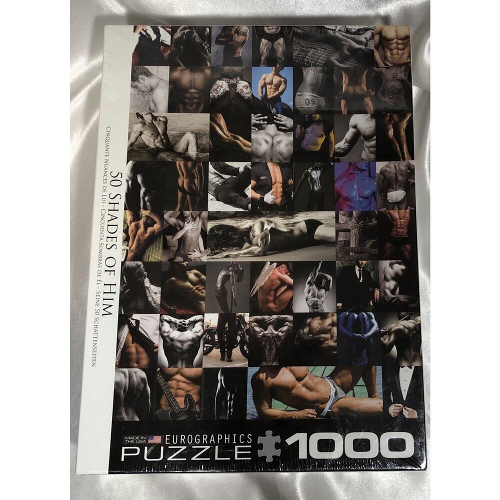 Puzzle 50 Shades of Him 1000 Pc Sexy Mens Muscle Bodies by Eurographics